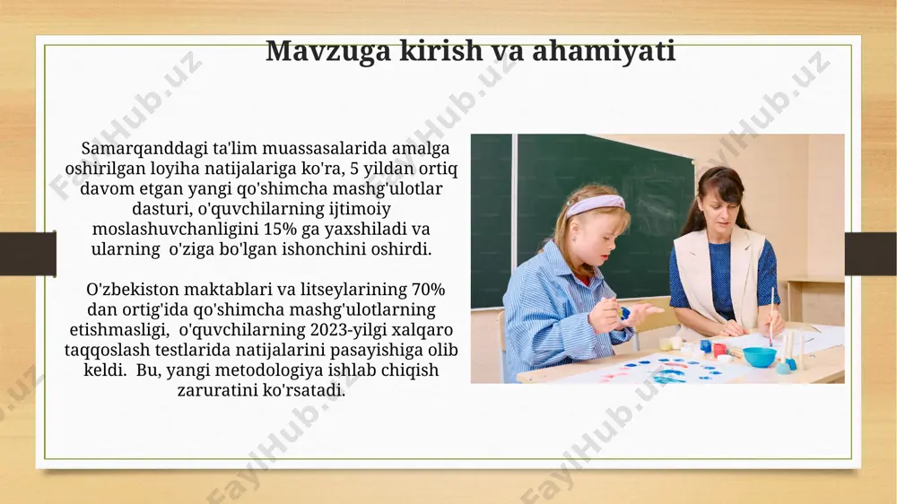 sinfdan tashqari mashg'ulotlarda tanishtirish metodikasi - Page 5