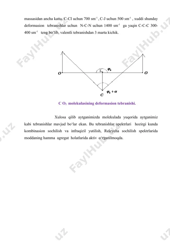 kо‘p atomli molekulalar tо‘g‘risida. kо‘p atomli molekulalar normal tebranishining umumiy xarakteristikasi - Page 5