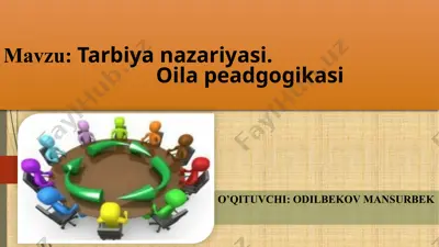 tarbiyanazariyasi va oilapedagogikasi — PPTX