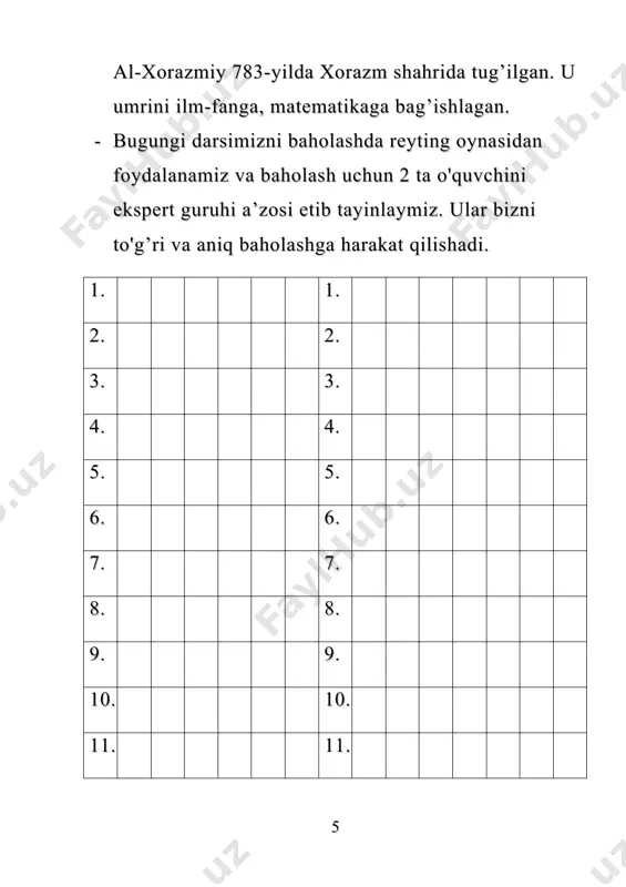 darsning mavzusi va rejasi - Page 5