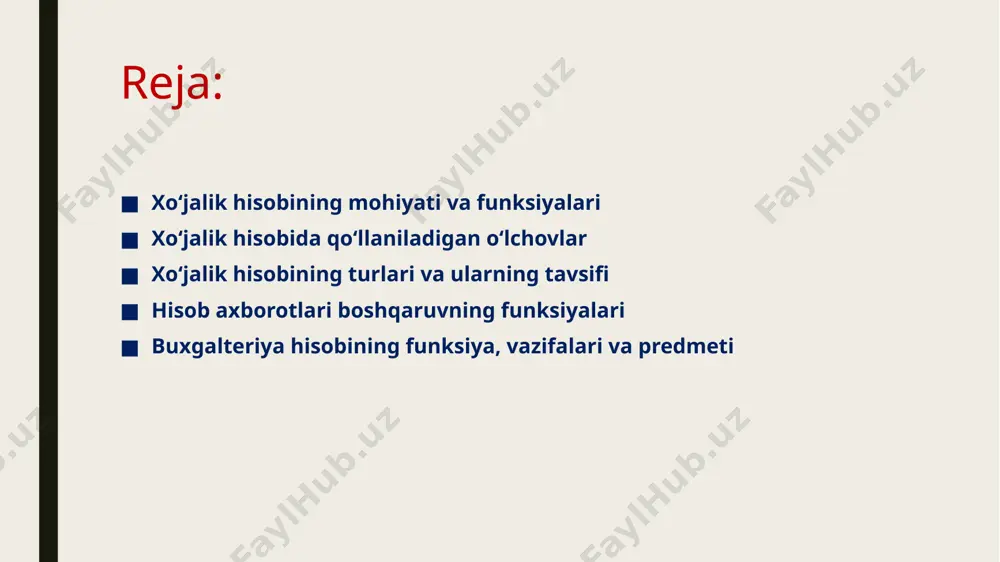kni rivojlantirishda muhim ahamiyatga egadir. operativ hisob yordamida korxona resurslari va ular miqdorining o‘zgarishini joriy tartibda kuzatish, buxgalterlik va statistik hisobda aks ettirilmaydigan qator ma’lumotlarni ko‘rsatish mumkin. statistik hisob miqdor ko‘rsatkichlarida ifodalanadigan ijtimoiy ommaviy hodisalarni sifat jihatdan tavsiflab, kuzatish va aks ettirish hamda jamiyat taraqqiyoti qonuniyatlarini o‘rganish tizimidir. statistik hisob ishlab chiqaruvchi kuchlar, ishlab chiqarish munosabatlari va ijtimoiy turmushdagi siyosiy va madaniy jarayonlar rivojlanishining asosiy qonuniyatlarini ochib beradi. buxgalteriya hisobi xo‘jalik yurituvchi subyektning mablag‘lari va manbalarining harakatini aks ettirib, xo‘jalik jarayonida sodir bo‘ladigan muomalalarni yoppasiga va uzluksiz kuzatib borish, kuzatish natijalarini o‘lchash va hujjatlarda rasmiylashtirish, ularni yagona bir o‘lchovda, ya’ni pul ifodasida umumlashtirish hamda boshqaruv qarorlarini asoslash va qabul qilish uchun zarur ko‘rsatkichlarni hisoblash, baholash, ularni tegishli axborotdan foydalanuvchilarga taqdim etish maqsadida moliya-xo‘jalik faoliyatini nazorat qilish tizimidir. 1590-yilda ispan olimi bartalameo de salazano tomonidan quyidagicha ta’kidlangan «buxgalteriya hisobi barcha fan va san’atlardan yuqori turadi, chunki hamma unga ehtiyoj sezadi, u …