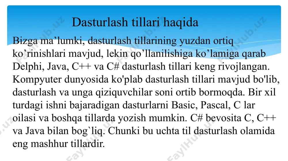 c# dasturlash tilida karra jadvalini o’rganishni nazorat qiluvchi dastur - Page 4