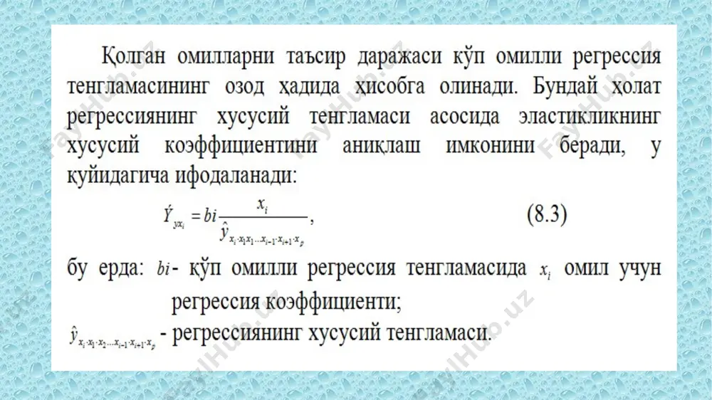регрессиянинг хусусий тенгламаси - Page 5