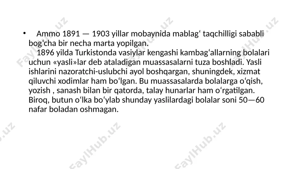 o’zbekiston respublikasidagi bog’chalar tarixi - Page 5