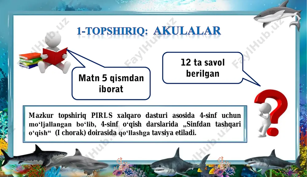 a bolasining tug‘ilishi ko‘pgina hayvonlar tuxum qo‘yadi va ulardan nasli chiqadi. xuddi shu narsa akulalarning ayrim turlarida ham uchrab turadi. ammo ko‘pincha akula turlarining yosh bolalari onaning tanasida to‘liq shakllanmaguncha qoladi. natijada, mustaqil hayotga allaqachon tayyor bo‘lgan bola tug‘iladi - akula bolasi. aksariyat akulalar o‘z nasli haqida qayg‘urmaydilar. butun hayoti harakatda o‘tadi ba’zi akulalar vaqti-vaqti bilan ko‘proq oziq-ovqat mavjud joylarni, shuningdek,nasl tug‘ilishi uchun qulay bo‘lgan dengiz hududlarini qidirishda harakat qilishadi. masalan, ko‘k akulalar atlantika okeanida muntazam ravishda uch ming kilometr uzunlikdagi halqa shaklidagi marshrut bo‘ylab suzishadi. ular iliq va sovuq suvning harakatlanuvchi oqimlari bo‘lgan dengiz oqimlariga ergashadilar. kit akulalari esa asosiy oziq-ovqat bo‘lgan planktonni qidirish uchun shimoliy suvlardan avstraliya qirg‘oqlariga boradilar. akulalar okeanda qanday qilib yo‘l topishlari aniq ma’lum emas. ehtimol, ular suv haroratining o‘zgarishi bilan yo‘nalishni aniqlaydi. bundan tashqari, dunyo atrofida ko‘rinmas magnit maydon mavjud. okeanda harakatlarni amalga oshirayotganda, akula magnit maydonidagi o‘zgarishlarni sezib boradi va shu tufayli o‘z …