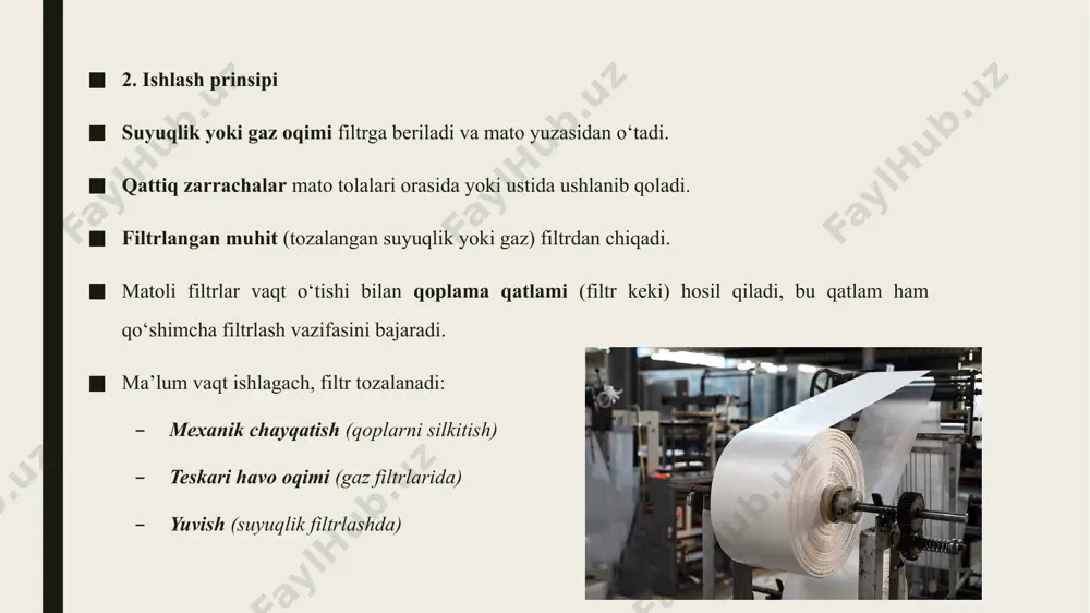 matoli filtrlar tuzilishi va ishlash printsipi hamda asosiy ko’rsatkichlari - Page 5