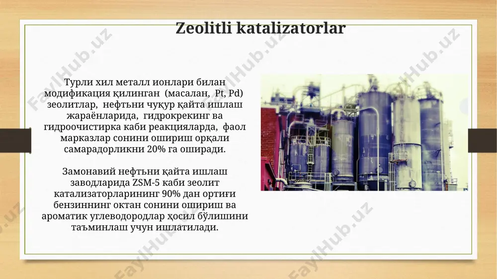 neftni qayta ishlashda qo‘llaniladigan katalizatorlar - Page 4