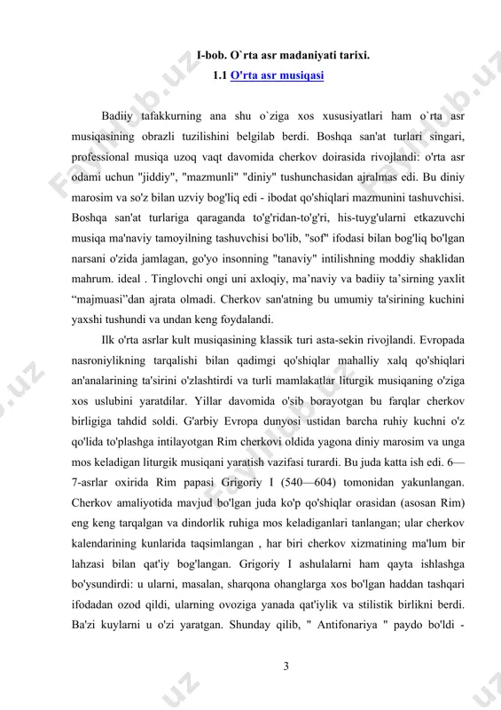cherkov amaliyotida mavjud bo'lgan juda ko'p qo'shiqlar orasidan (asosan rim) eng keng tarqalgan va dindorlik ruhiga mos keladiganlari tanlangan; ular cherkov kalendarining kunlarida taqsimlangan , har biri cherkov xizmatining ma'lum bir lahzasi bilan qat'iy bog'langan. grigoriy i ashulalarni ham qayta ishlashga bo'ysundirdi: u ularni, masalan, sharqona ohanglarga xos bo'lgan haddan tashqari ifodadan ozod qildi, ularning ovoziga yanada qat'iylik va stilistik birlikni berdi. ba'zi kuylarni u o'zi yaratgan. shunday qilib, " antifonariya " paydo bo'ldi - grigorian qo'shiqlari nomi bilan musiqa tarixiga kirgan katolik qo'shiqlarining to'liq to'plami. bu yevropa musiqasi tarixidagi eng muhim voqea edi. katolik ibodatining asosiga aylangan va evropaning barcha soborlarida doimiy ravishda ijro etilib, grigorian qo'shig'i odamlarning eshitish qobiliyatini, ularning musiqiy tafakkurining butun tuzilishini aniqladi. uning ta'siri nafaqat ma'naviy, balki keyinchalik paydo bo'lgan dunyoviy professional musiqaning rivojlanishiga ham ta'sir qildi. cherkov amaliyotida grigorian qo'shig'i darhol o'rnatilmadi, bu yana bir asr davom etdi. turli xalqlar unga o'zlarining "tuzatishlarini" kiritdilar, …