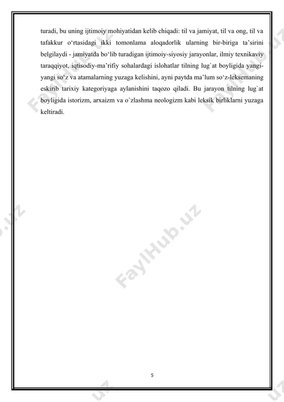 miyatning madaniy-ma’rifiy rivojida ona tili muhim o`rin tutadi. til milliy ma’naviyat, ma’rifat va madaniyatning ko`zgusidir. hadisda “ kishining zebu ziynati, go`zalligi uning tilidadir” deyiladi. har bir xalq, millat o`z tiliga hurmat bilan qaraydi. chunki til millatning tamal toshi, u boy berilsa, millat ham boy beriladi. yurtboshimizning “jamiki ezgu fazilatlar inson qalbiga, avvalo ona allasi, ona tilining betakror jozibasi bilan singadi. ona tili – bu millatning ruhidir. o`z tilini yo`qotgan millat o`zligidan judo bo`lishi muqarrar”, deb ta’kidlagani bejiz emas. demak, millatning borligi va birligining bosh belgisi tildir. dunyodagi qay bir xalqni olmaylik, uning jahon sivilitziyasidagi o’rni va mavqei, betakkror milliy o`zligi va tarixiy tajribasi bilan belgilanadi. milliy o`zlikning birinchi belgisi bu milliy til bo`lib, u millatning millat bo`lib shaklllanishida muhim shartlardan biri hisoblanadi. til bo`lmasa el ham, millat ham bo`lmaydi. elni – el, millatni millat darajasiga ko`taradigan, uning yashashi va faoliyatini belgilab turadigan vosita til ekan, u bilan butun insoniy qiyofalar …