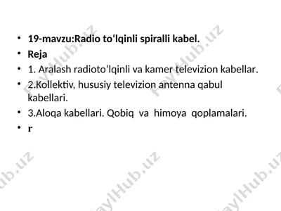 radio to‘lqinli spiralli kabel — PPTX