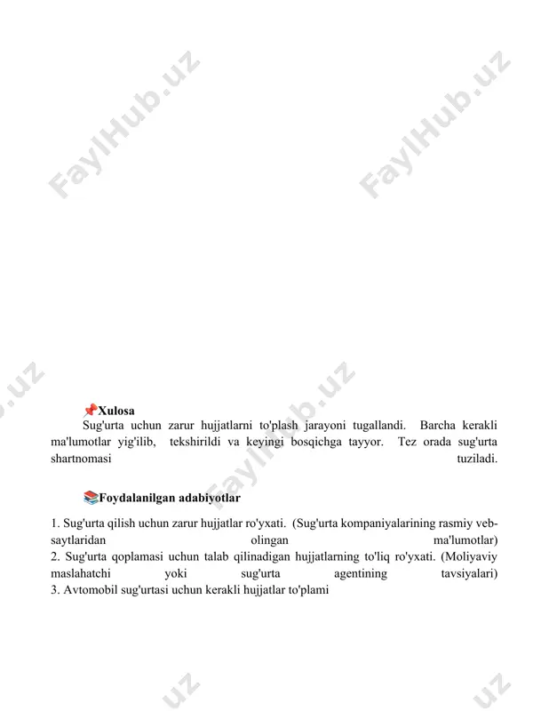 insho uchun material to‘plash (sug'urta bo‘yicha) - Page 5
