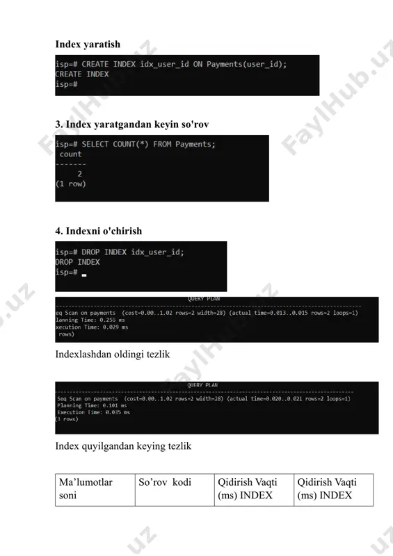 mysql ma'lumotlar bazasida index yaratish - Page 4