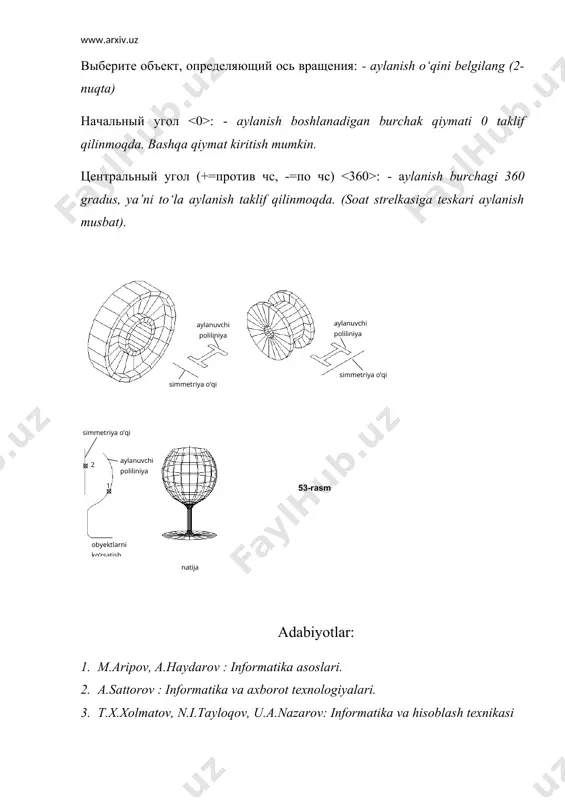 siljitish orqali sirt yasash. aylantirish usuli bilan sirt yasash - Page 3