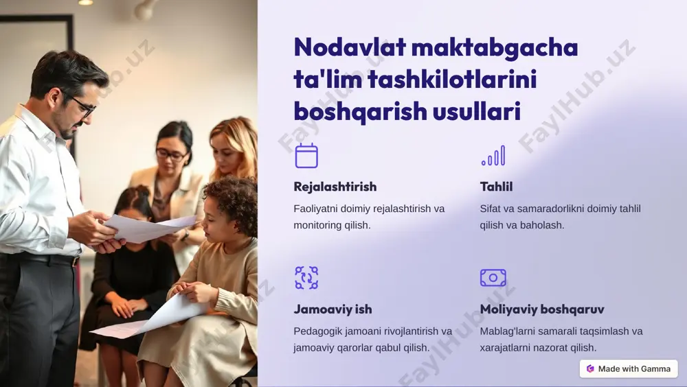 maktabgacha ta'lim tashkilotlarini tashkil etish - Page 4