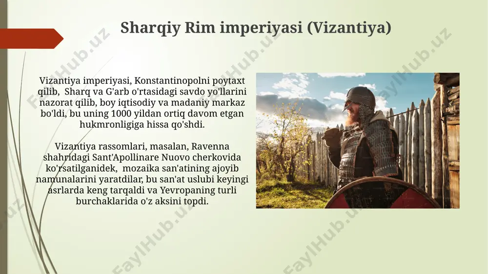 va ispaniyaga keng ko'lamda migratsiya qilishgan. ostrogotlar 5-asr oxiri va 6-asr boshlarida italiyaga bostirib kirishdi va rim imperiyasi yerlarini bosib olish natijasida sharqiy rim imperiyasi bilan ko'plab urushlarga sabab bo'ldi. yangi shaharlarning paydo bo'lishi karoling davri (8-9 asrlar)da, ayniqsa, aix-la-chapelle, aachen kabi yirik shaharlar yangi siyosiy va maʼmuriy funksiyalarni oʻz zimmasiga oldi, bu esa demografik oʻsishga va shaharlarning kengayishiga olib keldi. 9-10 asrlarda skandinaviya hujumlaridan keyin, masalan, buyuk britaniyaning sharqiy qirgʻoqlarida, 50 dan ortiq yangi mustahkamlashtirilgan aholi punktlari – burglari paydo boʻldi, bu yerlar keyinchalik shaharlarga aylandi. adabiyot va musiqa angliya va fransiya kabi mamlakatlarda 11-asrga kelib, trubadur va truvyerlar kabi sayohatchi shoir va musiqachilarning ijodlari, xalq qoʻshiqlari va lirik sheʼriyatning rivojiga hissa qoʻshgan. 8-asrda, sharqiy rim imperiyasi (vizantiya) musiqa nazariyasi va amaliyoti, ayniqsa, vizantiya cherkov madhiyalari, gʻarbiy yevropa madaniyatiga katta taʼsir koʻrsatgan. monastirlar va ta'lim irlandiya va angliyada 6-7-asrlarda paydo boʻlgan monastir maktablari klassik adabiyot va diniy matnlarni oʻrganish …
