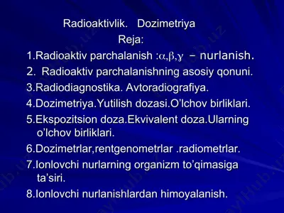 radioaktivlik. dozimetriya — PPT