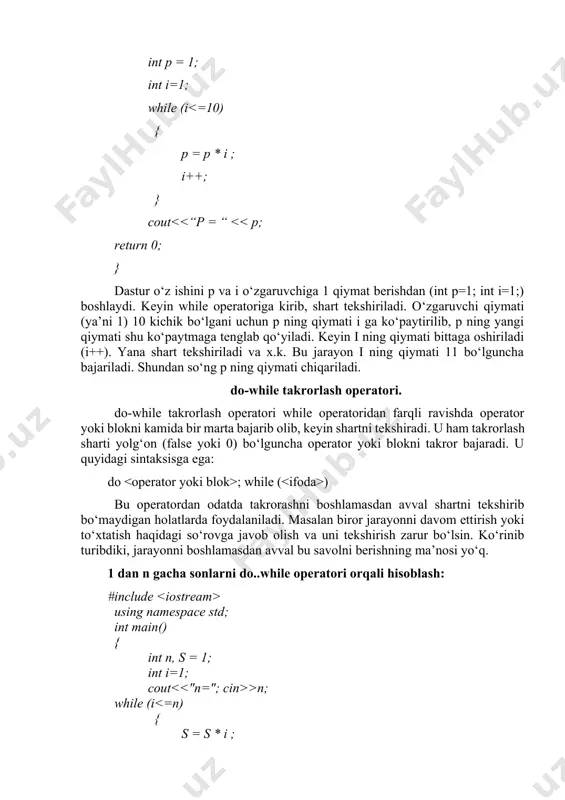 takrorlash operatorlari - Page 4