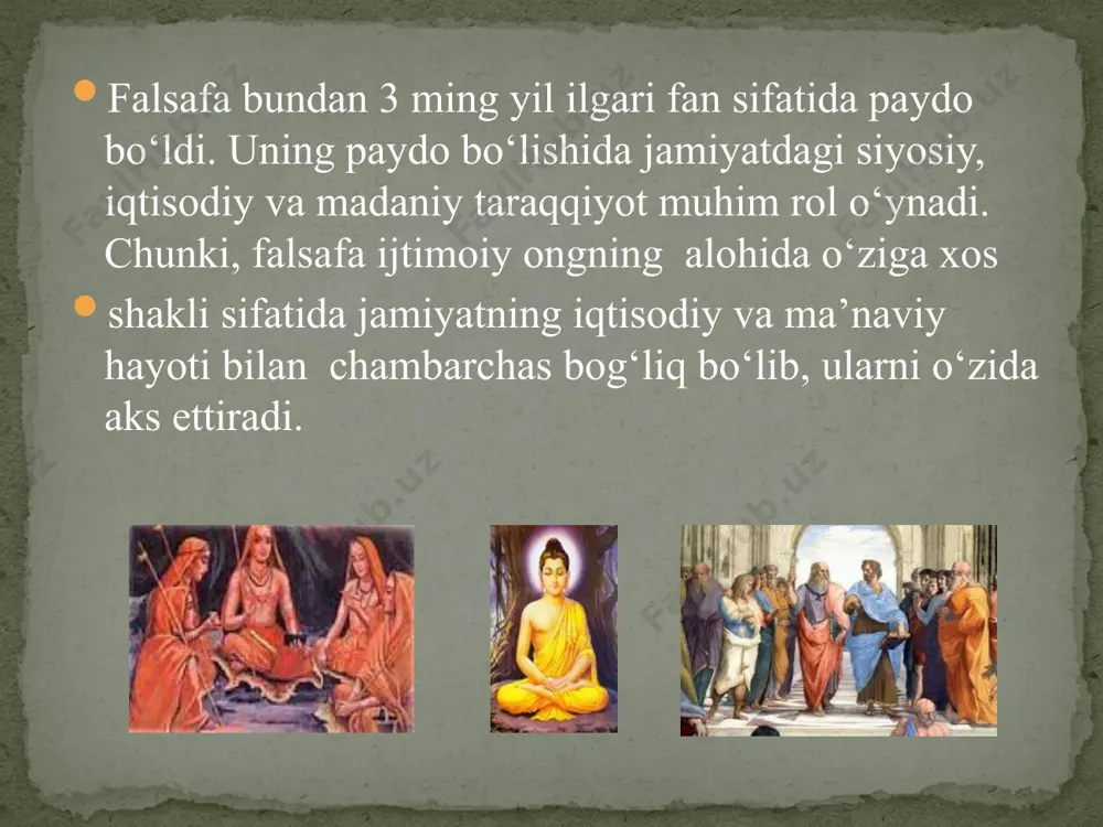 falsafa fanining predmeti, mazmuni va jamiyatdagi roli 2 - Page 5