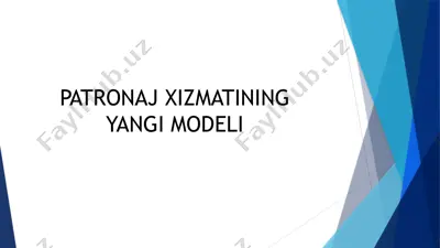 patronaj xizmatining yangi modeli — PPTX