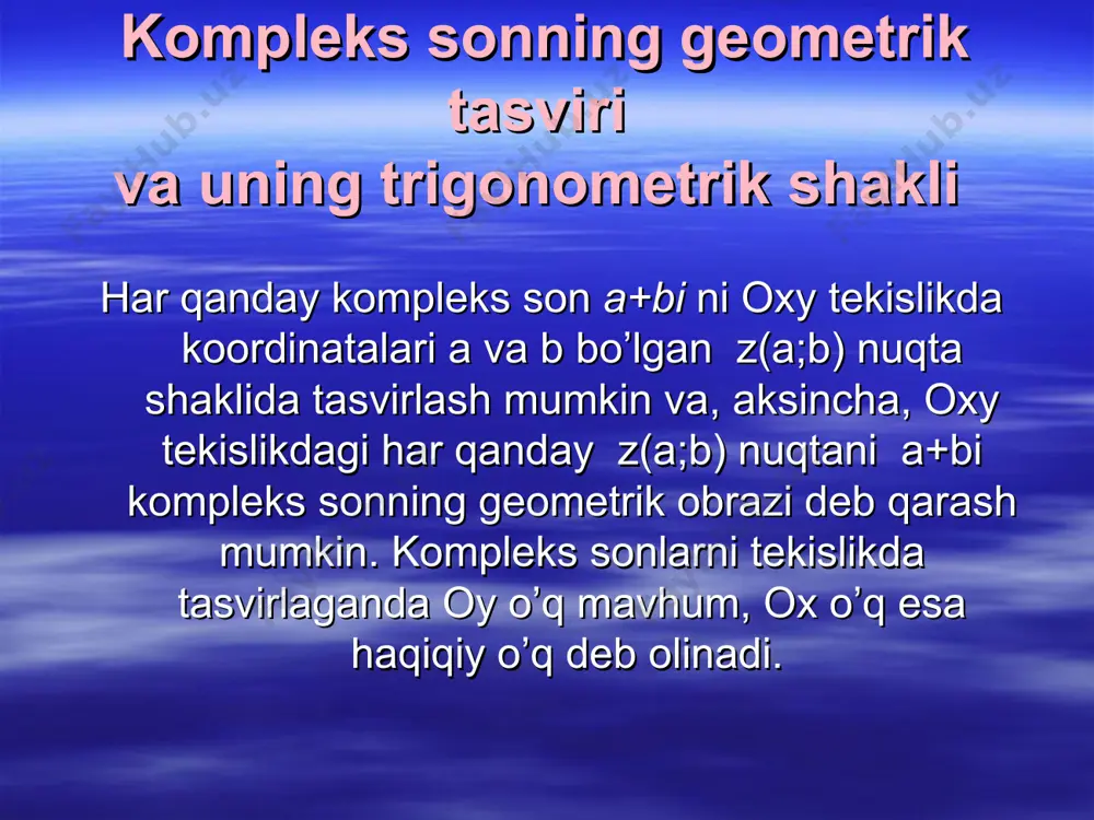 kompleks sonning geometrik tasviri va uning trigonometrik shakli - Page 3