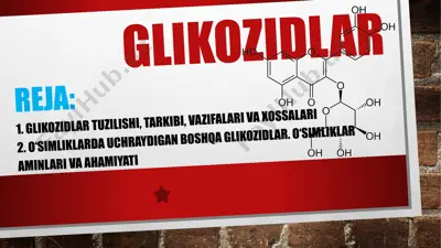 glikozidlar — PPTX