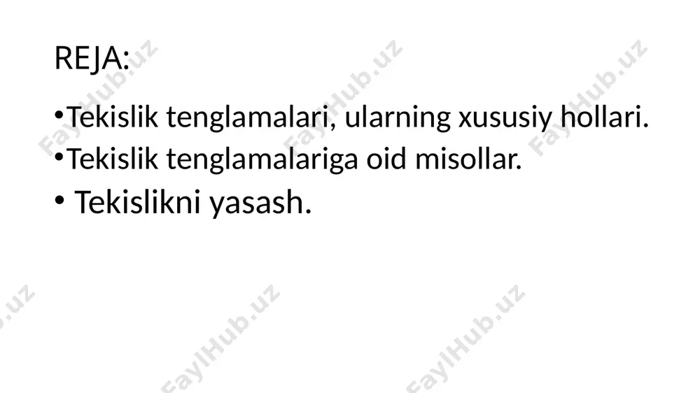 tekislikning berilish usullari - Page 3