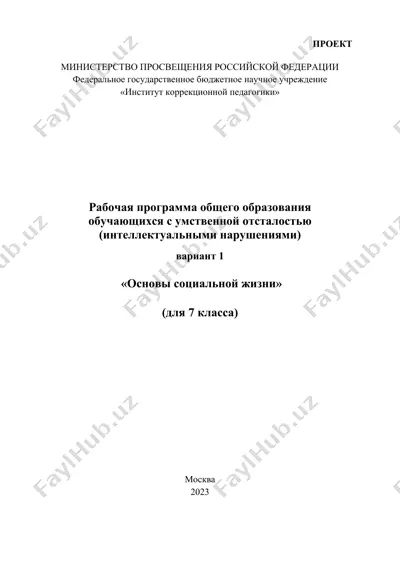 рабочая программа общего образования — DOCX