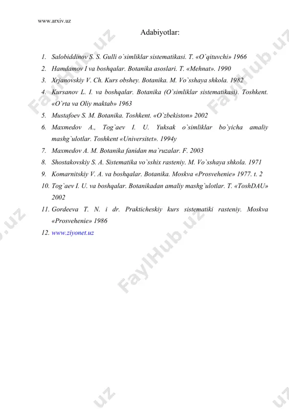 qoqio`tkabilar sinfchasi – asteridae - Page 5