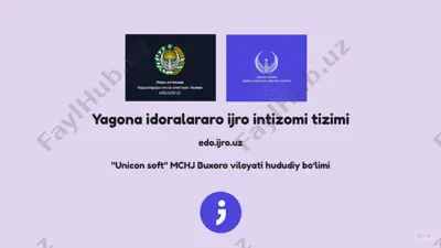 "unicon soft" mchj buxoro viloyati hududiy bo'limi — PDF