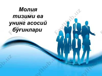 молия тизими ва унинг асосий бўғинлари — PPT