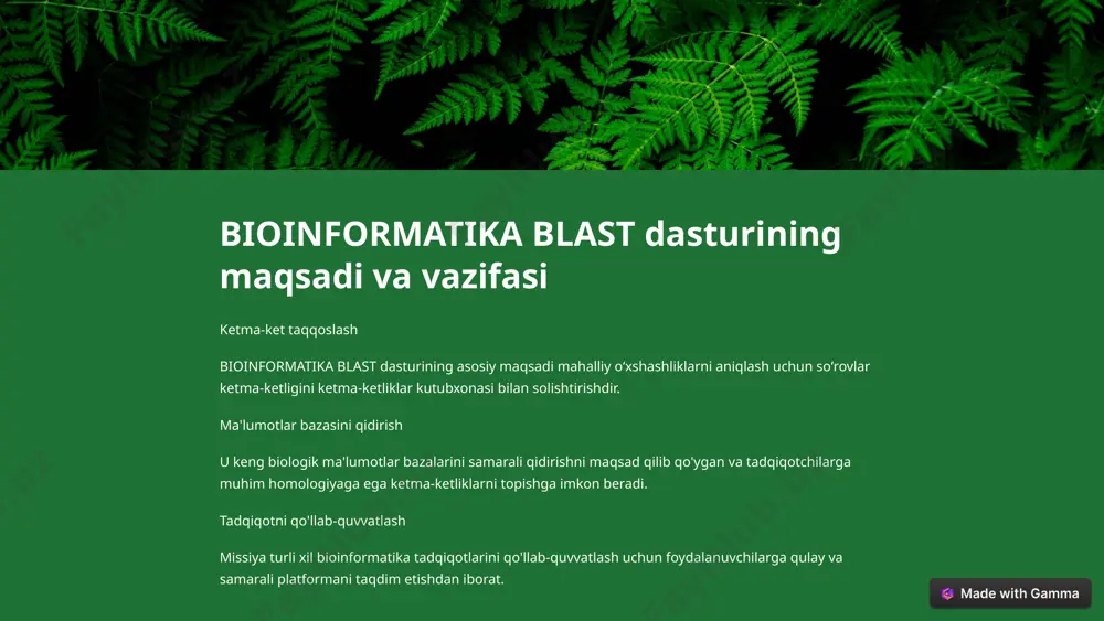 bioinformatika portlatini o'rganamiz - Page 4