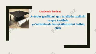avtobus grafiklari — PPTX