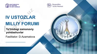 ta’limdagi zamonaviy yondashuvlar — PPTX