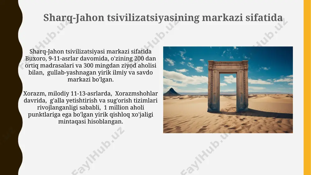 sharq-jahon sivilizatsiyasining markazlaridan biri - Page 5