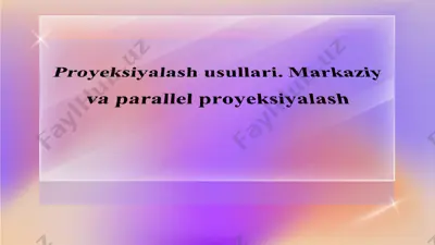 proyeksiyalash — PPT