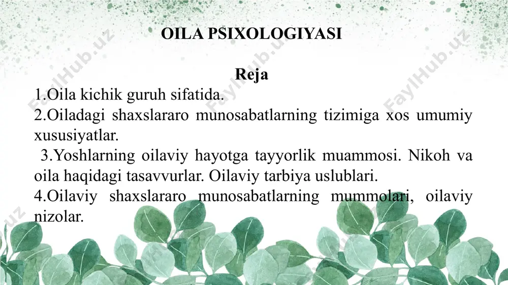 larining xarakterlilaridan yana biri yoshlarning tanishish shartlaridir. ular ham o'z navbatida turli-tumanlikka ega. kimdir o'qish, ish joyida, kimdir o'zi, kimdir biror-bir o'rtog'i, dugonasi, qarindoshi, kimdir sovchilar yordamida, kimdir ko'chada, jamoatchilik joylarida, transportda, turli marosimlar, to'ylar, kechalar, o'tirishlar va hokazo shartsharoitlarga ko'ra tanishishlari mumkin. albatta, bularning hammasida shu yoshlarning individual xususiyatlari, ma'naviyaxloqiy jihatlari, madaniyati, tarbiyasi, shu yoshlar yashagan hudud, undagi milliy urf-odatlar, an'analar, etnik xususiyatlar muhim ahamiyatga egadir. o'zbek oilasining etnik xususiyatlaridan kelib chiqqan holda yosh oilaning yuzaga kelish shartlari orasida keng tarqalganlaridan biri sovchilik tufayli oilalarning yuzaga kelishidir.chunki bizda deyarli barcha oilalarning yuzaga kelishi yigit tomonidan kelinnikiga sovchilar borishi bilan boshlanadi. bunda yoshlar bir-birlarini oldindan bilishlari, sevishlari, shunchaki uchrashib qolishi yoki sovchilar orqali qidirib kelin topishidan qat'i nazar albatta, kelinnikiga sovchilar borishi nikohning yuzaga kelishidagi etnik shart, rasm-rusum, urfodatlardan biri hisoblanadi. bularning barchasini nikoh mustahkamligida o'ziga xos o'rni bor. 01 02 agar yoshlar ozlari sovchilar yordamisiz bir-birlari bilan tanishgan, bir-birlarini …