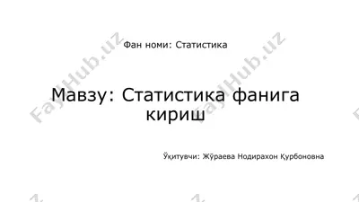 statistika — PPT