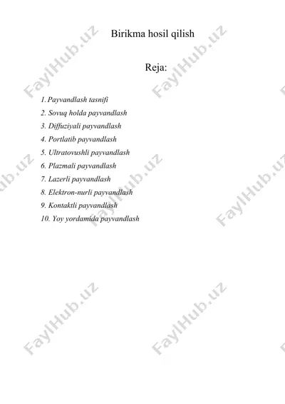 birikma hosil qilish — DOCX