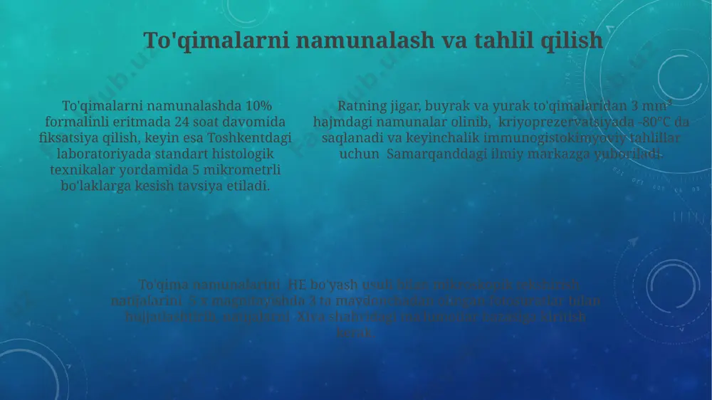 likda ekanligi aniqlandi. bu samarqanddagi laboratoriyada olingan ma'lumotlarga asoslanadi. e'tiboringiz uchun rahmat @taqdimot_robot image3.png