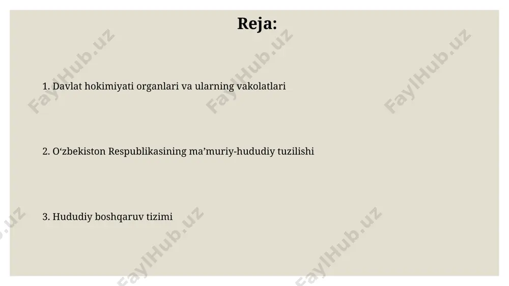 ston respublikasining maʼmuriy-hududiy tuzilishi 12 ta viloyat, 1 ta respublika miqyosidagi toshkent shahri va qoraqalpogʻiston respublikasidan iborat boʻlib, tumanga boʻlinish shu hududiy birliklar doirasida amalga oshiriladi. tumanga boʻlinishda, aholi soni, iqtisodiy salohiyati va infratuzilma rivojlanishi kabi omillar hisobga olinib, har bir tumanning oʻziga xos xususiyatlari va maʼmuriy chegaralari aniqlanadi. qishloq va oʻrmon xoʻjaliklari oʻrmon xoʻjaligi mamlakatning ekologik muvozanatini saqlashda muhim rol oʻynaydi va taxminan 11 million gektar maydonni egallaydi, asosan togʻli hududlarda joylashgan. qishloq xoʻjaligi uzbekistan iqtisodiyotining muhim qismini tashkil etadi va yalpi ichki mahsulotning 18% dan ortigʻini tashkil qiladi, 20 milliondan ortiq aholini band qiladi. mahalla tizimi маҳалла тизими аҳолининг ўзини ўзи бошқаришга асосланган бўлиб, уларнинг иштирокини таъминлаш учун йилига ўртача 30 тадан ортиқ йиғилишлар ўтказилади. маҳалла раислари ва фаоллари ҳукумат билан алоқани таъминлайди ва 20 дан ортиқ турли хизматларни, жумладан, таълим ва соғлиқни сақлашга ёрдам беради. shaharlar va shaharcha tumanlari respublikaning shahar va shaharcha tumanlari iqtisodiyotning muhim qismini …