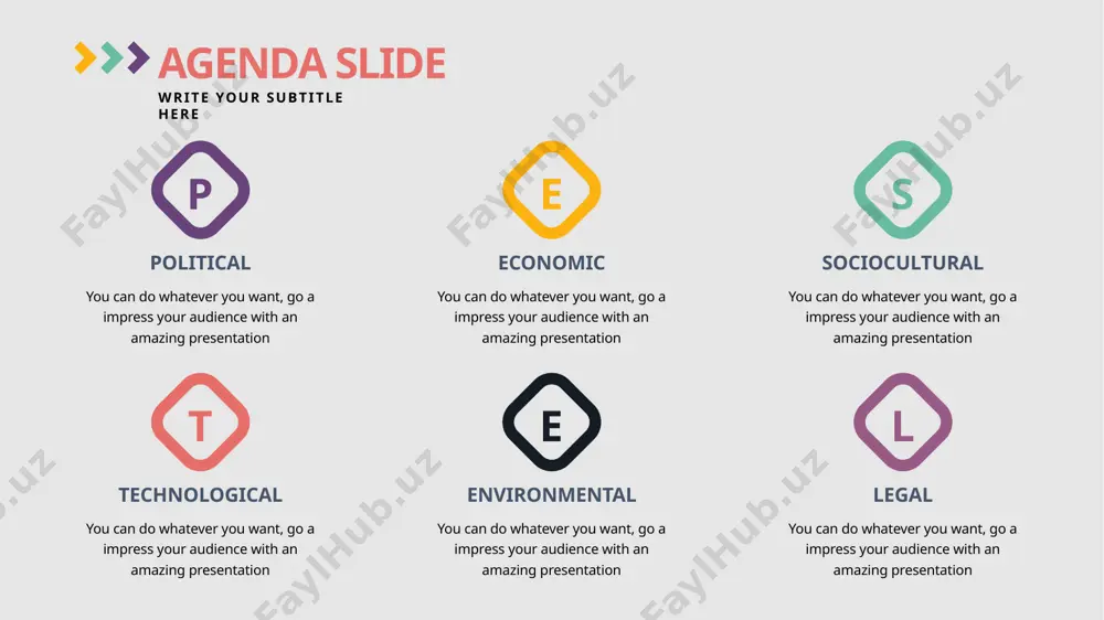 /ppthemes.com/ pestel analysis e e p l t s political you can do whatever you want, go to impress your audience with an amazing presentation economic you can do whatever you want, go to impress your audience with an amazing presentation sociocultural you can do whatever you want, go to impress your audience with an amazing presentation legal you can do whatever you want, go to impress your audience with an amazing presentation environmental you can do whatever you want, go to impress your audience with an amazing presentation technological you can do whatever you want, go to impress your audience with an amazing presentation write your subtitle here https://slidesgratis.com/ http://ppthemes.com/ comparing brands write your subtitle here vs 95% 50% 25% 90% you can do whatever you want, go to impress your audience with an amazing presentation you can do whatever you want, go to impress your audience with an …