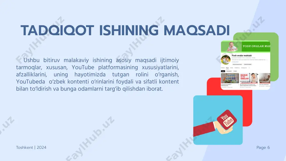 "yosh onalar maktabi" youtube kanaliga videokontent yaratish jarayoni" - Page 5