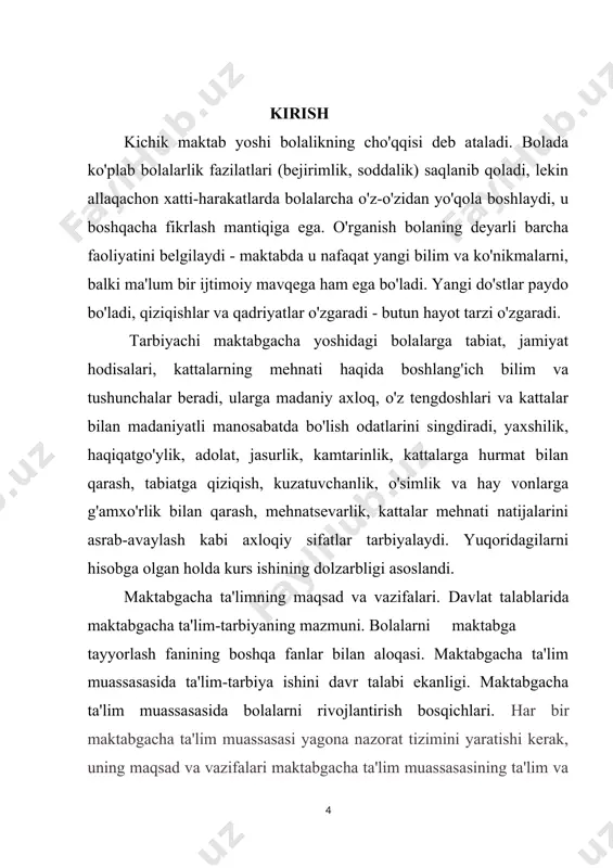 larida shunga o'xshash muloqot uslubi shunga o'xshash ta'sirga olib kelmaydi. barcha 6 yoshli bolalar moslashishda qiyinchiliklarga duch kelishadi: ba'zilarida letargiya, ko'z yoshlari, uyqu va ishtahaning buzilishi rivojlanadi; boshqalar haddan tashqari hayajonlanadi, asabiylashadi va jahldor bo'ladi. nisbatan qulay o'quv sharoitida psixologik kuchlanish 1,5 - 2 oydan keyin kamayadi. keyinchalik og'ir sharoitlarda u davom etib, nevrozlar va somatik kasalliklarni keltirib chiqaradi. 5.2 inqiroz rossiyalik psixologlarning fikriga ko'ra (l.s.vygotskiy, d.b. elkonin, l.i.bozhovich va boshqalar), maktabgacha va boshlang'ich maktab yoshi 7 yil inqirozi bilan ajralib turadi. bu o'z-o'zini tartibga solish inqirozi, 1 yillik inqirozni eslatadi. rivojlanishning ijtimoiy holati (ya'ni munosabatlar tizimi) o'zgarganligi sababli, bola o'zini yangi yosh davri chegarasida topadi. shu sababli, bolaning maktabga qabul qilish bosqichida ajratilgan 7 yillik inqiroz o'z-o'zini boshqarish inqirozi deb ataladi. l.i. bozovich 7 yillik inqirozni ijtimoiy o'zlikni tug'ilish davri deb atadi.bola yangi ijtimoiy pozitsiyaga - maktab o'quvchisi pozitsiyasiga kiradi. bu uning shaxsini tubdan o'zgartiradi. o'z-o'zini anglashning o'zgarishi qadriyatlarni …
