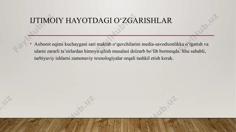 o'zbekiston maktablarida ta'lim va tarbiyani takomillashtirish zaruriyati - Page 5