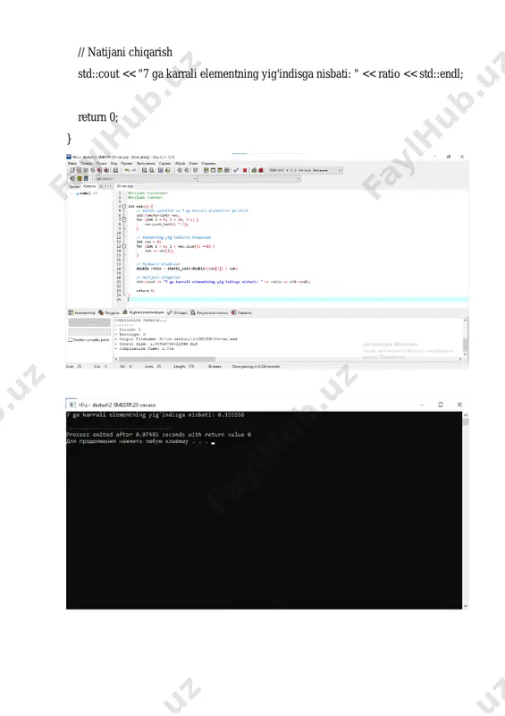 c++ dasturlash tilida massivlar bilan ishlash - Page 3