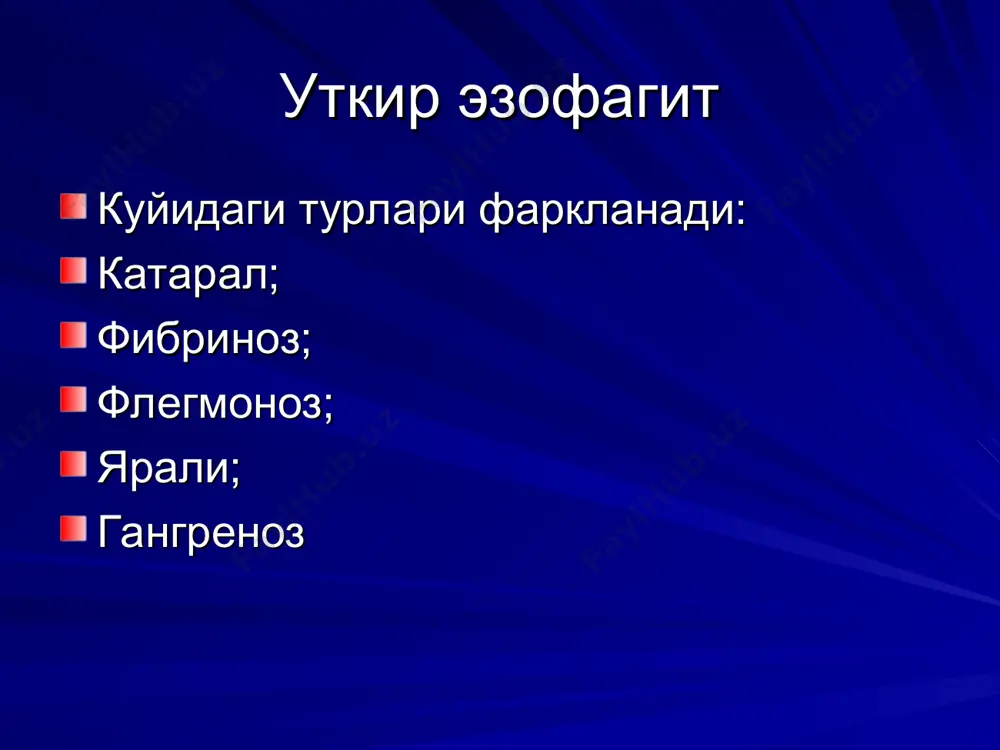 лизистая оболочка желудка по внешнему виду напоминает слизистую оболочку кишки с характерными ворсинками вместо валиков, выстланными каемчатыми энтероцитами, бокаловидными клетками и с клетками панета в криптах (полная, или тонкокишечная метаплазия). в ряде случаев эпителиальные клетки напоминают колоноциты, бокаловидных клеток много, а клетки панета отсутствуют (неполная, или толстокишечная метаплазия). именно этот эпителий при определенных условиях может быть основой дисплазии и малигнизации. эпителий метаплазияси сурункали гастритда регенерациянинг бузилиши натижасида “химер хужайралар” ёки “микст хужайралар” пайдо бўлади. бу хужайраларнинг характерли хусусияти – етилган юқори махсуслашган бир неча хужайраларнинг ультраструктураларини мавжудлигидир. мисол тариқасида шундай хужайраларни келтириш мумкинки, уларнинг таркибида париетал хужайралар ва асосий хужайралар элементлари бўлади. морфогенези шундай килиб, сурункали гастритларнинг морфогенезида регенерациянинг бузилиши ётади. жараён бевосита ошкозон шиллик кавати безлари аппаратининг атрофияси билан якунланади. сурункали гастритда яллигланиш жараёнлари шиллик каватни лимфацитар, плазмоцитар инфильтратлари, бириктирувчи тукимани усиши билан изохланади. классификацияси касалликни этиологияси ва патогенези, жараённи топографияси, морфологик типлари, жараённи активлик даражаси инобатга олинади. этиология …