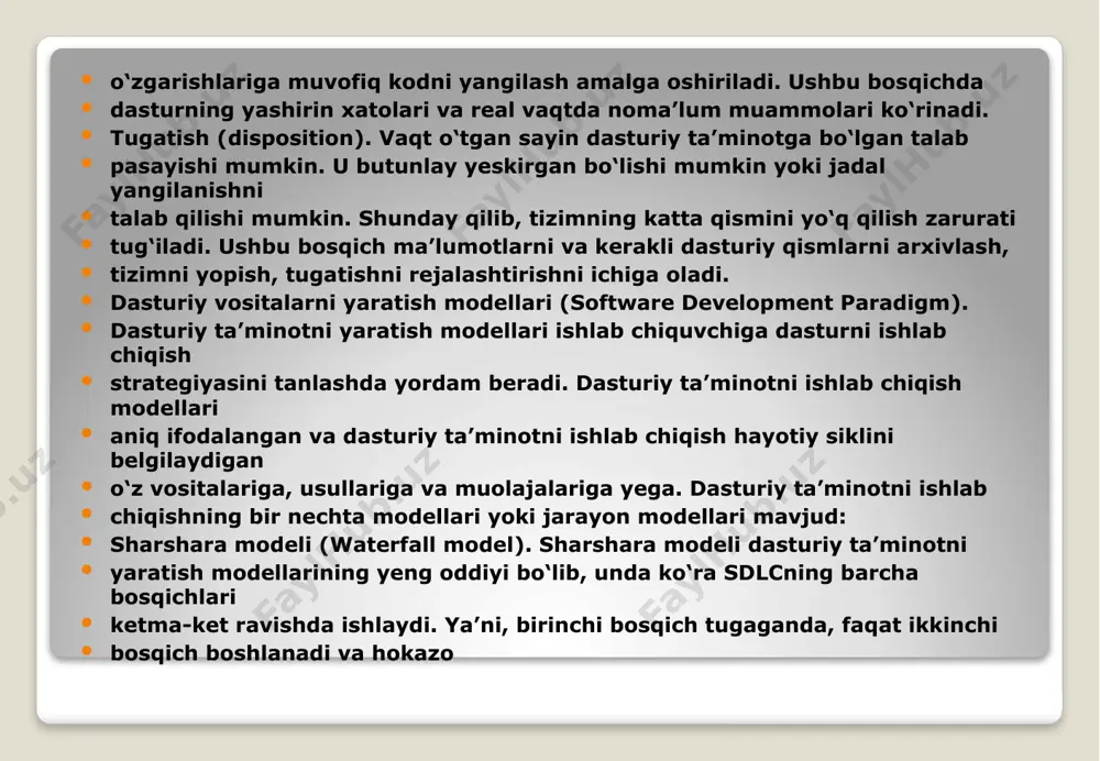 dasturiy vositalarning hayotiy sikli jarayonida resurslarni boshqarish - Page 5
