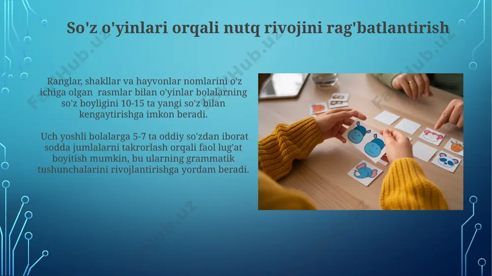 uch yoshli bolalarni harakatli va sòz òyinlarini tashkil etish - Page 4