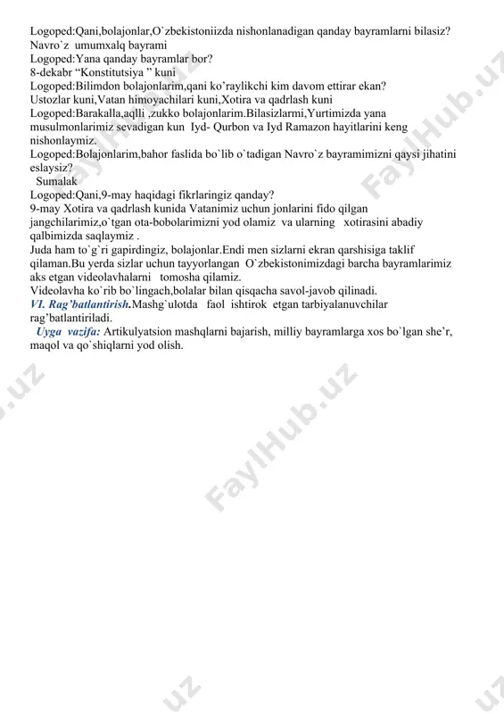 "o`zbekistonning milliy bayramlari onlayn mashg'uloti" - Page 5