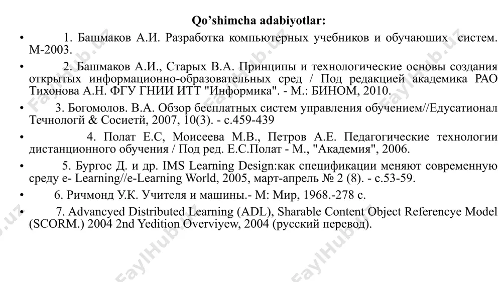 ingan. dreamweaver dasturi «ochiq arxitektura» prinsiplariga asoslangan. bu amaliy dasturni interfeysi (application programming interface, api) to4liq ochiq ekanligini bildiradi. uning yordamida tashqi dasturchilar hamda dasturiy ta’minot bilan shug^ullanuvchi firmalar, dastur va uning interfeysiga radikal funksional o'zgartirishlar kiritishi: yangi uskuna qo4shish. menyu palitrasi yoki bomimini yaratish. yangi obyekt yoki multimedia roligini dasturlashtirish va hokazolar. dreamweaver tizimi tarkibiga multimedia roliklarini qo'yishga mo’ljallangan qo'shimcha dastur kiradi. shuning uchun flash - texnologiyaning interfaol imkoniyatlarini tahrirlagichdan chiqmay turib ko‘rib chiqish mumkin. ta’lim tizi.mida esa, axborot texnologiyalarini qo'llab, ta'limtarbiya berish va unga tegishli barcha jarayonlarni axborotlashtirish bilan ta ’lim samaradorligini oshirishga olib kelinadi. bunda - axborot texnologiyalaridan dars jarayonidagi ko'rgazmalilik imkoniyatlari oshib o'quvcliilarning mazmunni tushunish darajasi ortadi. o'quvchi dars vaqtida biror murakkab jarayonni ko‘z oldiga keltirishi qiyin boiib. uni 4 tasavvur qila olmaydi. ana shunday paytda kompyuterning maxsus dasturlari yordamida shu murakkab jarayonni aynan o'zidek qilib tasvirlab berish mumkin. /docprops/thumbnail.jpeg